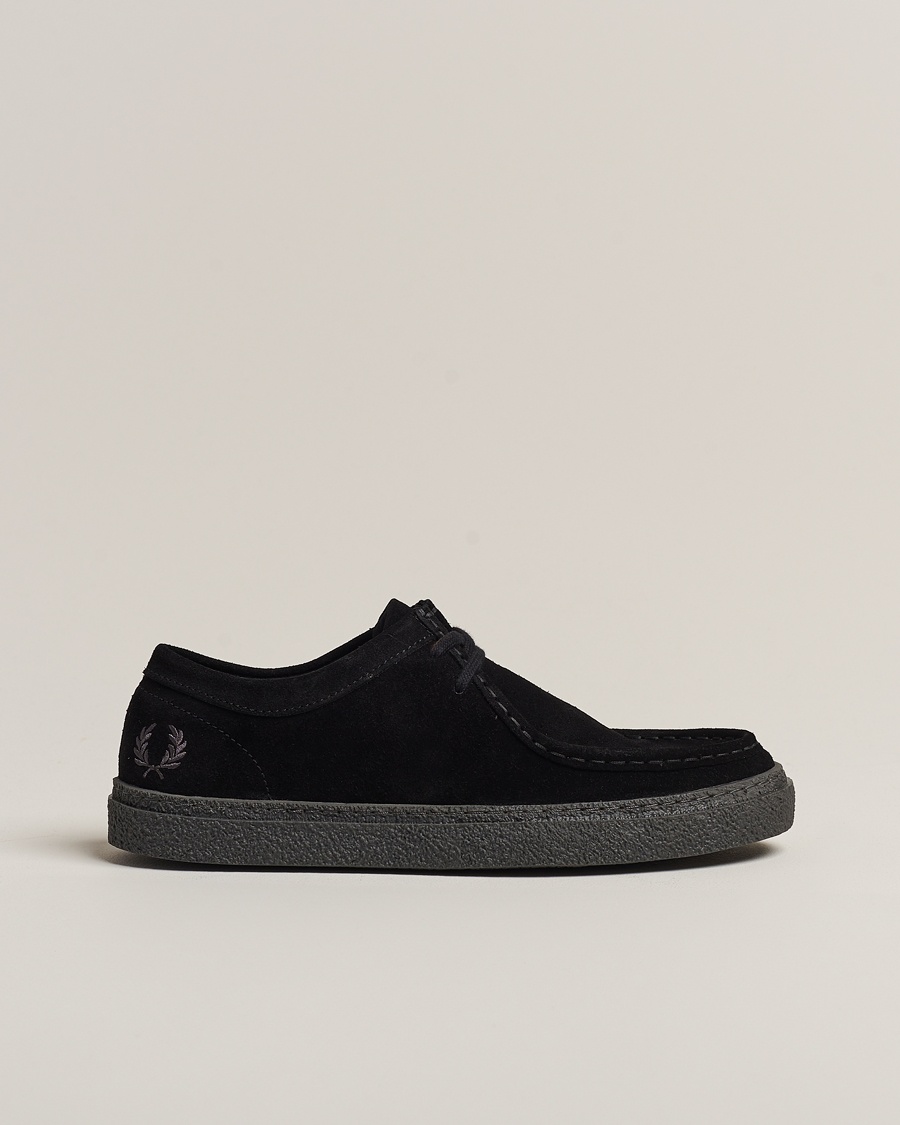 Herren | Derby | Fred Perry | Dawson Low Suede Shoe Black