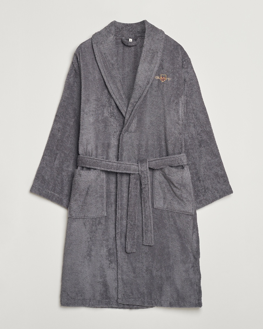 Herren | Schlafanzüge & Bademäntel | GANT | Archive Shield Terry Robe Anchor Grey