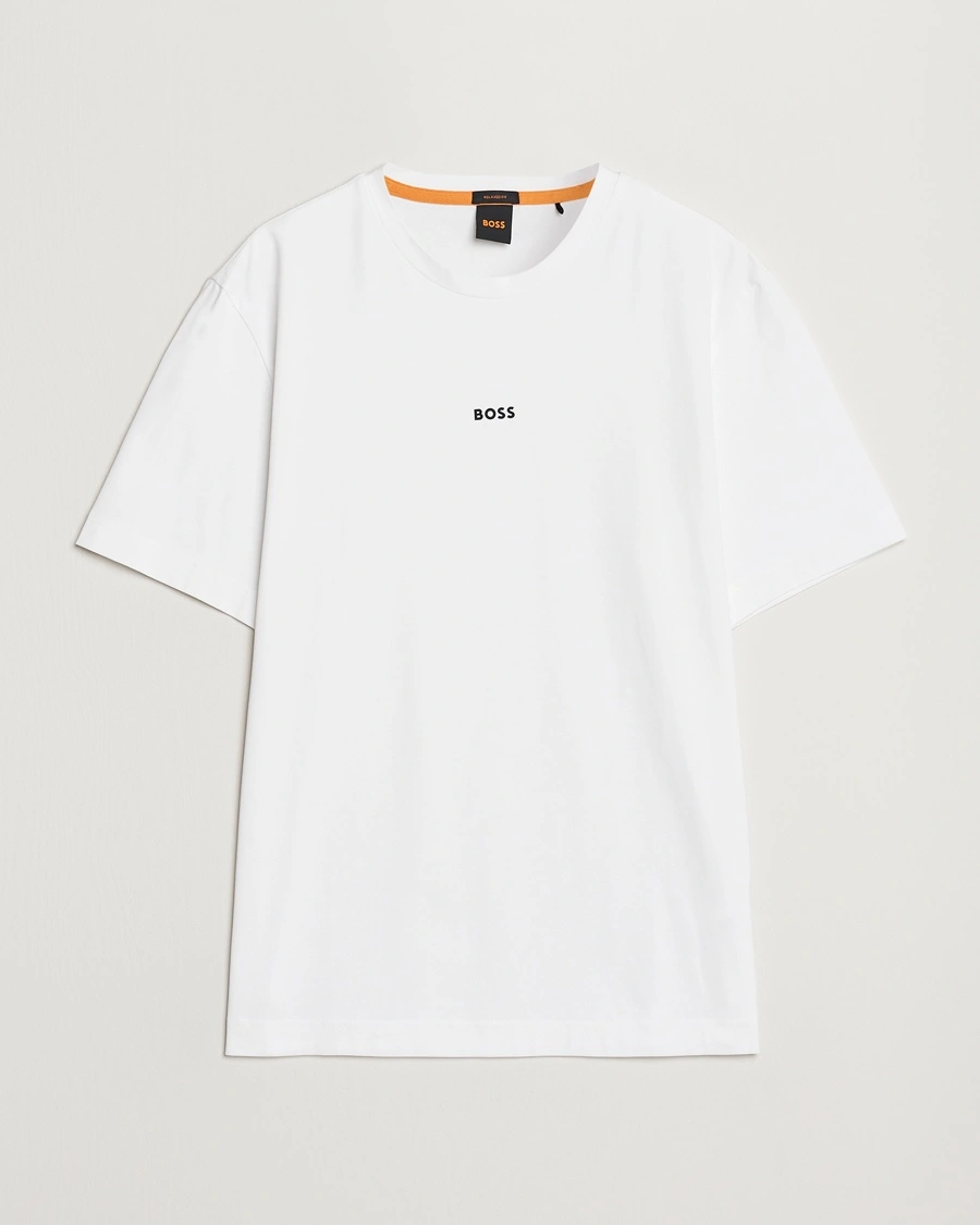 Herren | T-Shirts | BOSS ORANGE | Tchup Logo Crew Neck T-Shirt White