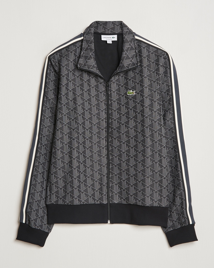 Herren | Full-zip | Lacoste | Monogram Full Zip Track Jacket Black/Graphite