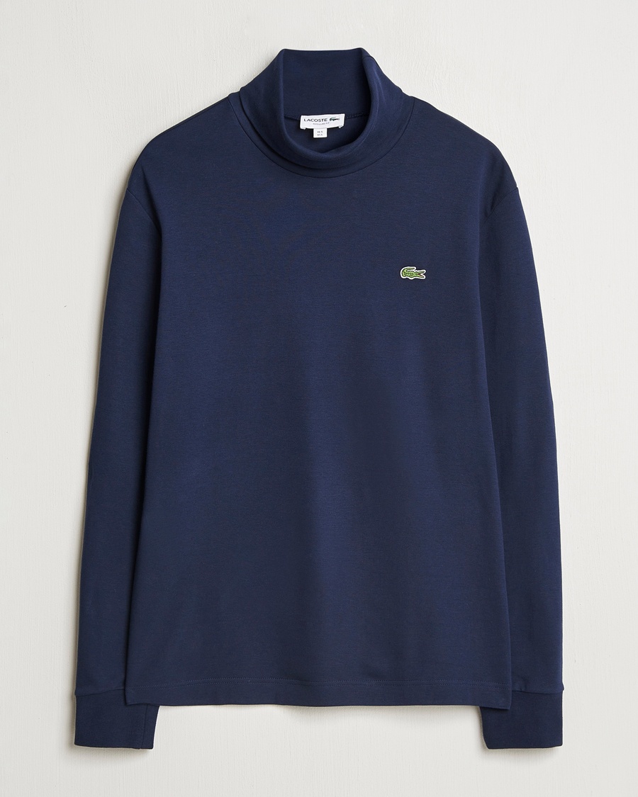 Herren | Rollkragenpullover | Lacoste | Interlock Cotton Rollneck Navy