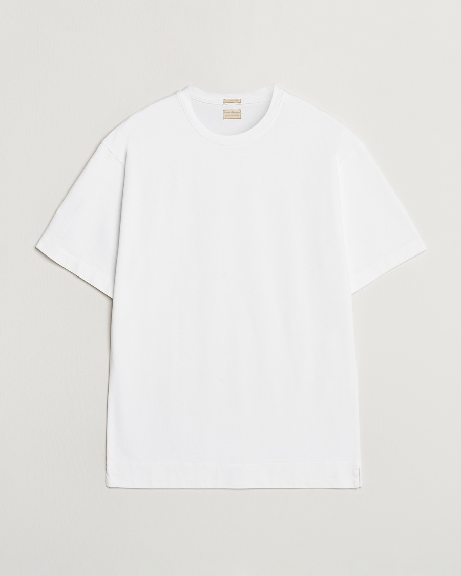 Herren | Weiße T-Shirts | Massimo Alba | Nevis Cotton T-Shirt White
