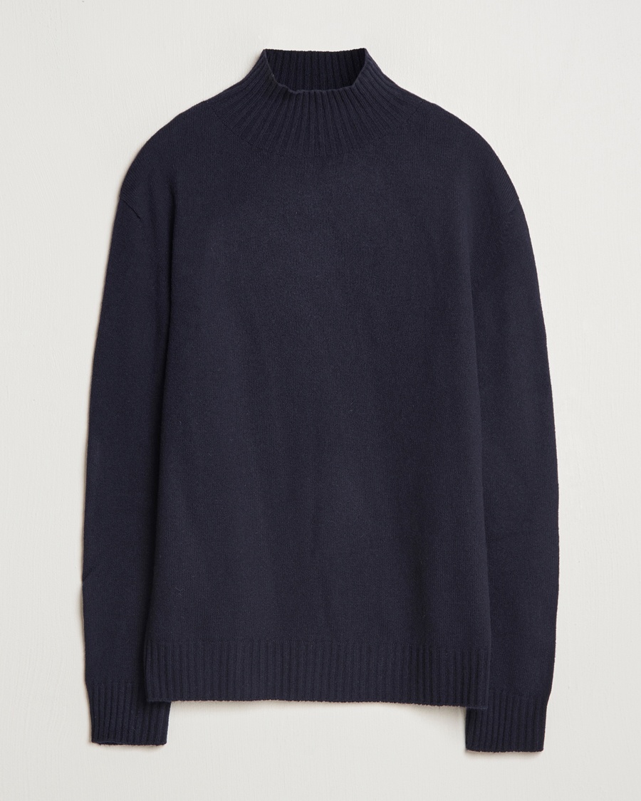 Herren | 40% sale | NN07 | Clark Wool Knitted Polo Navy Blue