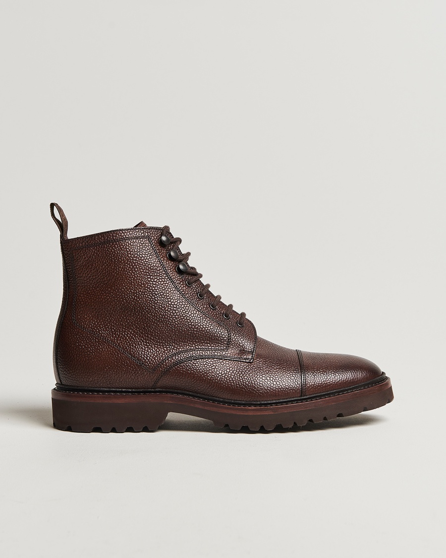 Herren | Loake 1880 | Loake 1880 | Aquarius Grained Lightweight Boot Dark Brown