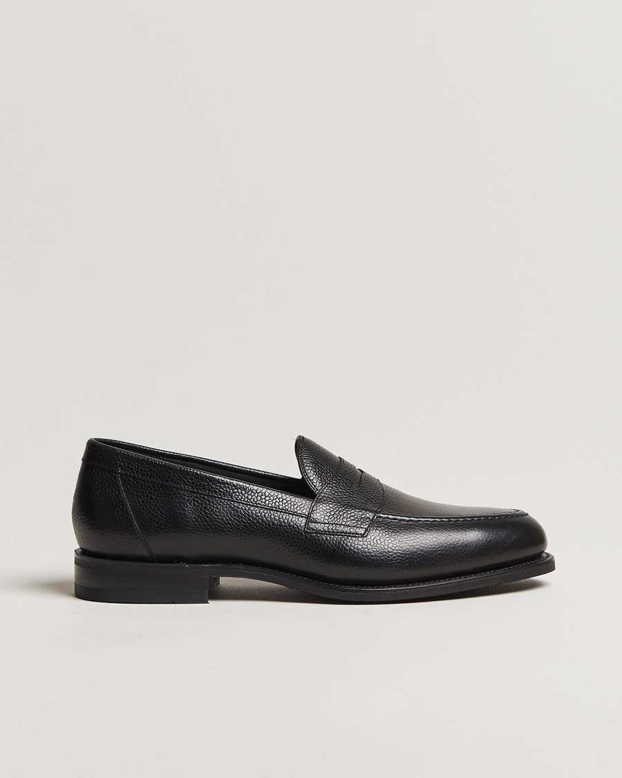 Loake Shoemakers Imperial Grained Penny Loafer Black – Schwarz