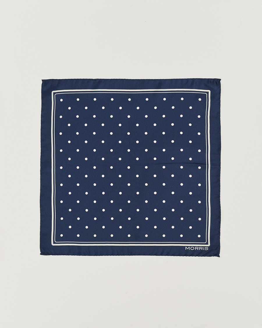 Herren | Einstecktücher | Morris | Dot Pocket Square Navy