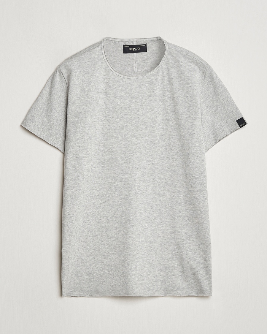 Replay Crew Neck T-Shirt Light Grey Melange – Grau