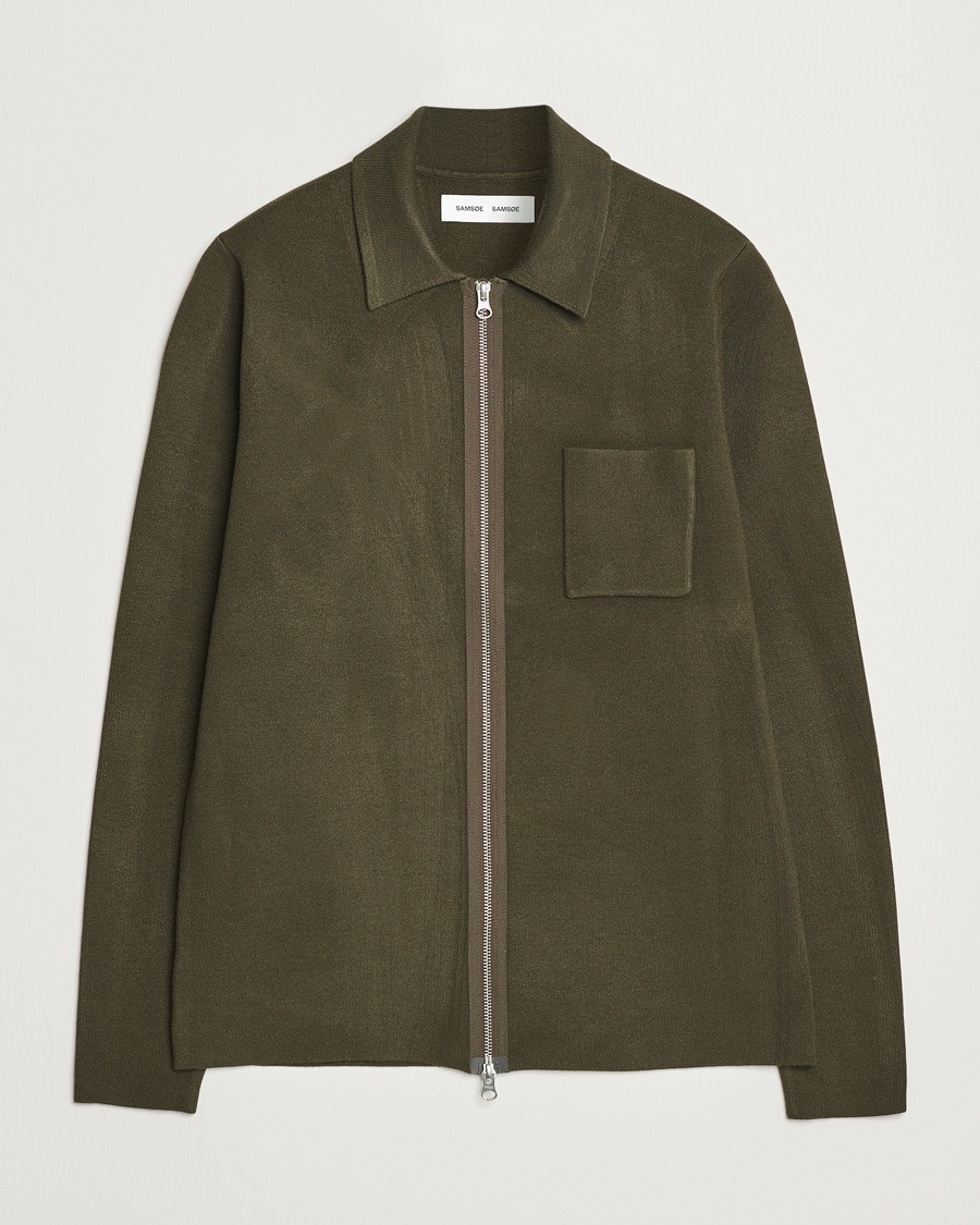 Herren | Sale | Samsøe Samsøe | Guna Full Zip Forest Night
