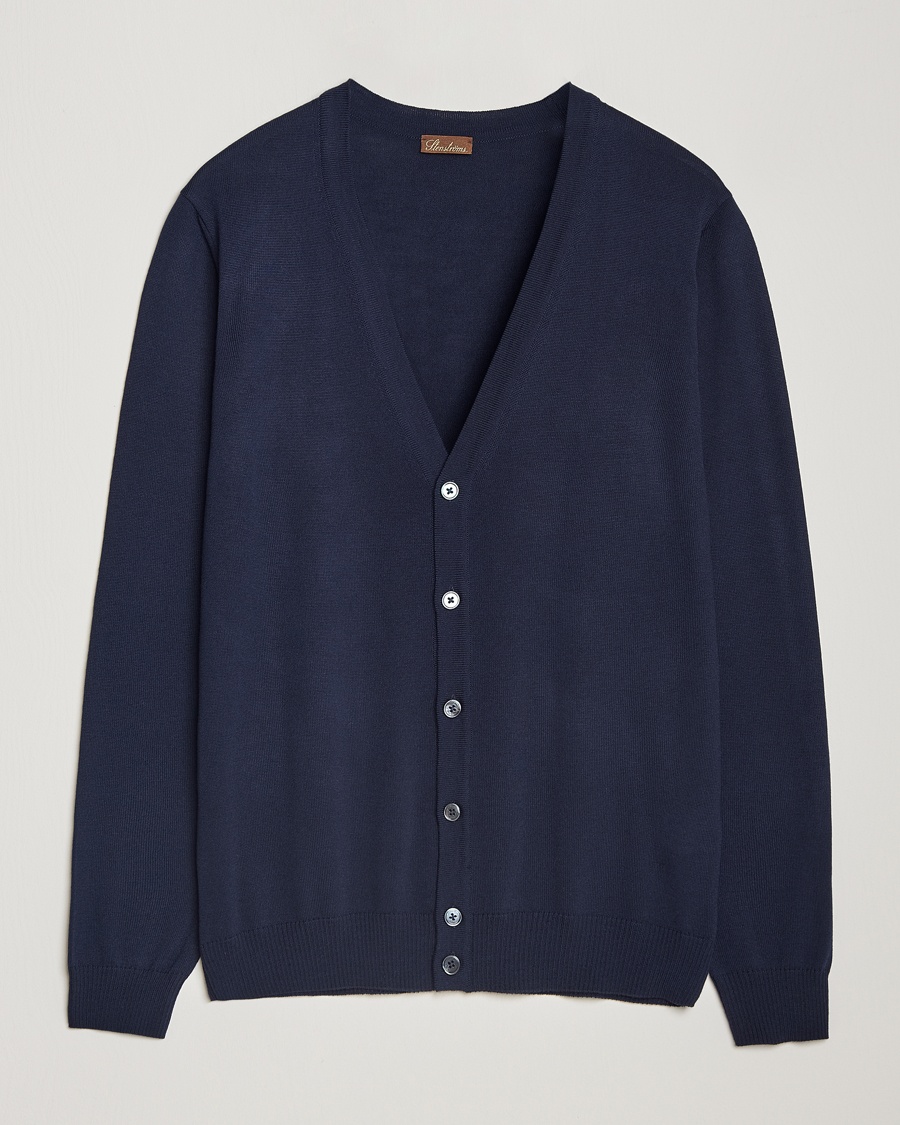 Stenströms Merino Cardigan Navy – Blau
