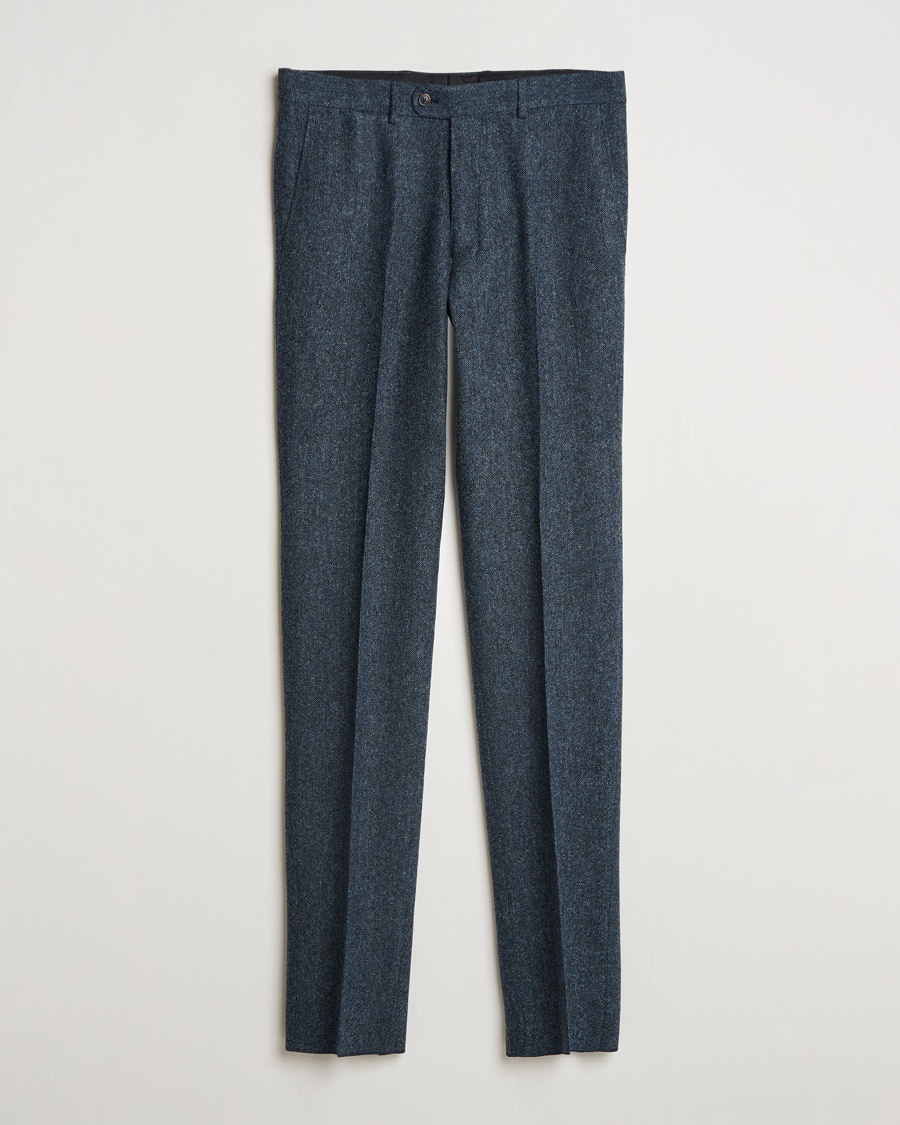 Herren | Anzughosen | Walker Slater | Edward Wool Donegal Trousers Navy