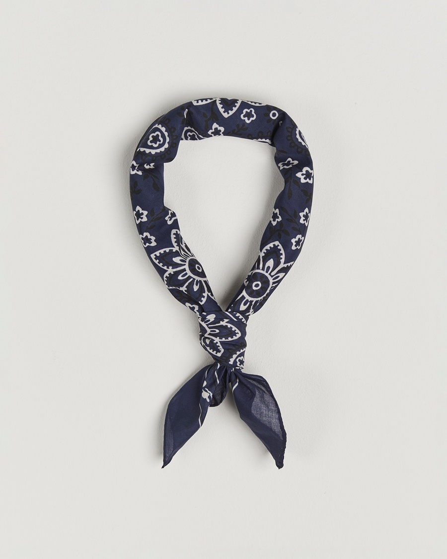 Drake'sClassic Paisley BandanaNavy – Blau