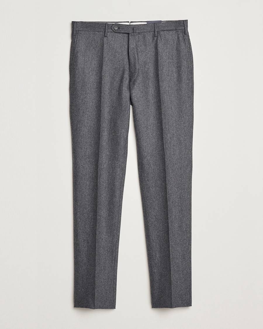 Herren | Kleidung | Incotex | Slim Fit Carded Flannel Trousers Dark Grey
