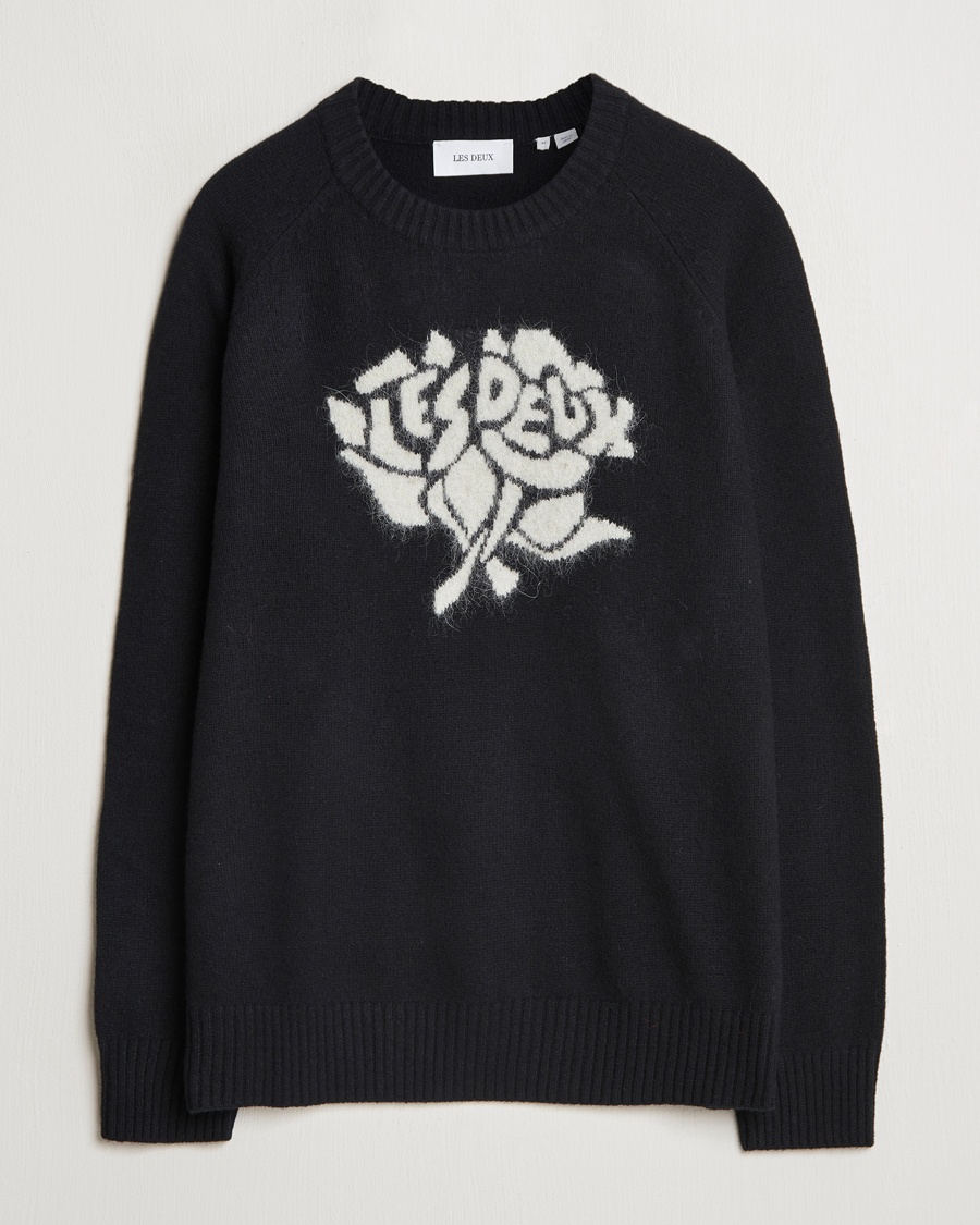 Herren | Sale | LES DEUX | Felipe Knit Black/Ivory