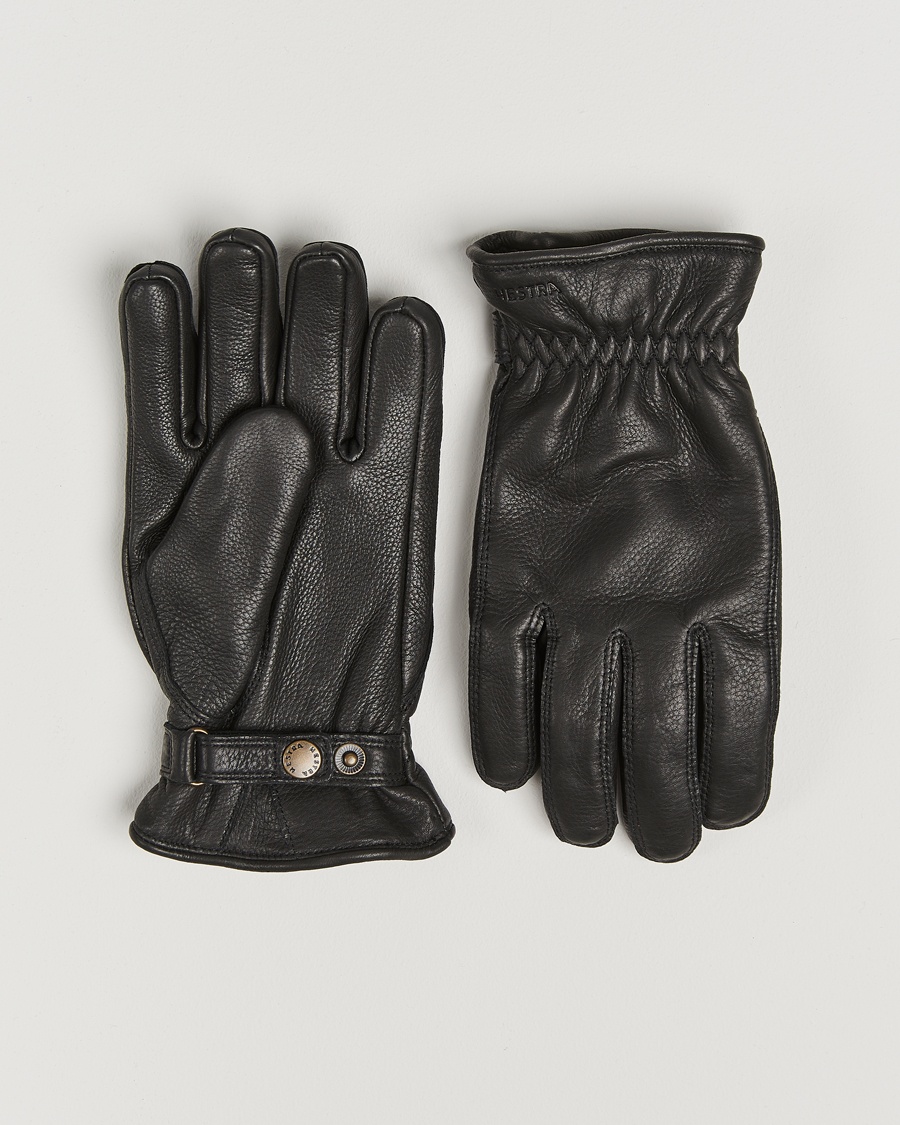 Hestra Burensvik Deerskin Wool Pile Glove Black – Schwarz