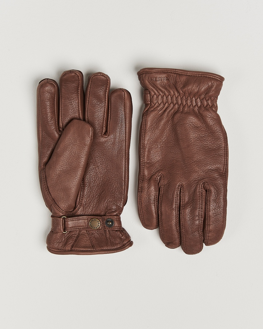 Hestra Burensvik Deerskin Wool Pile Glove Chocolate – Braun