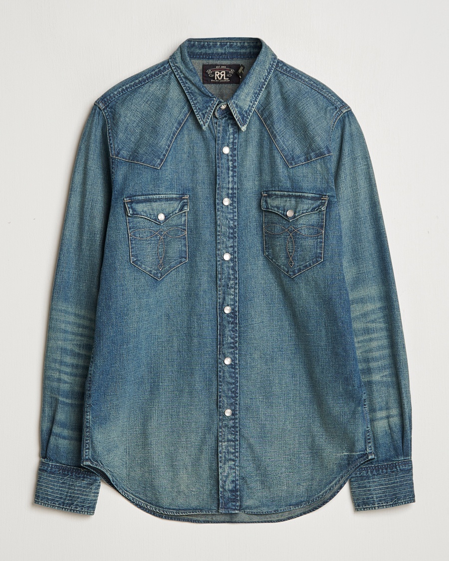 Herren | Jeanshemden | RRL | Buffalo Western Shirt Rinse