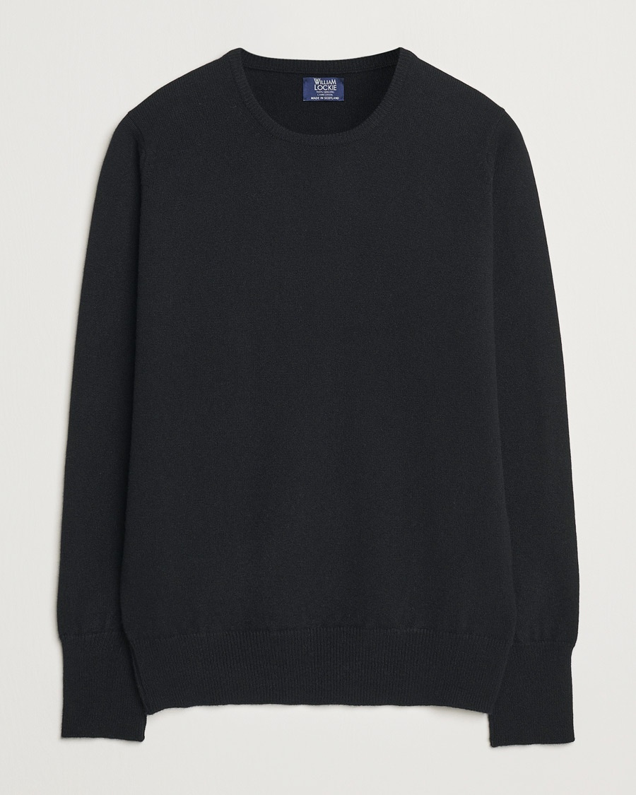 William Lockie Rob Lambswool Crewneck Black – Schwarz