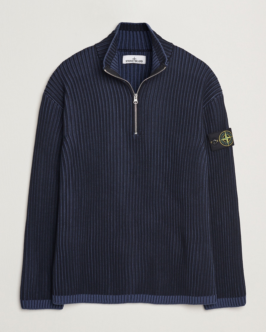 Herren | Sale kleidung | Stone Island | Full Rib Wool Half Zip Navy Blue