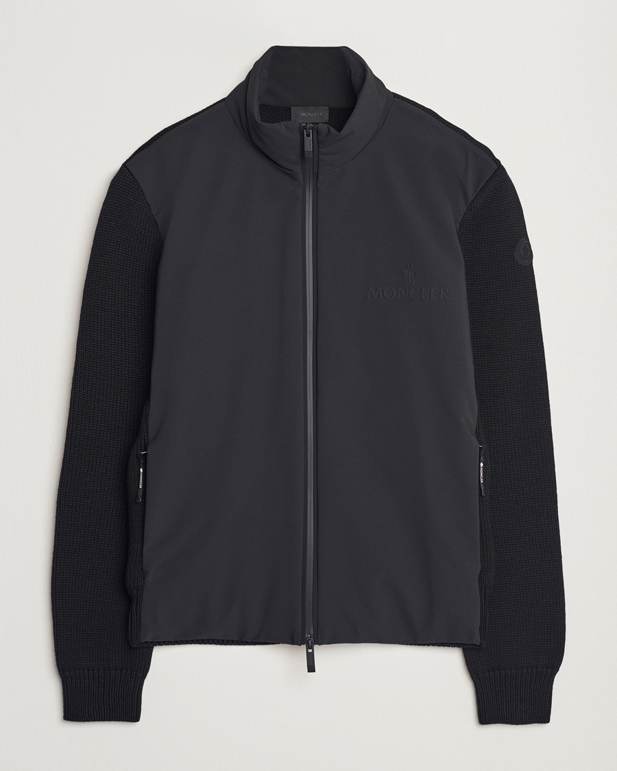 Moncler Hybrid Zip Cardigan Black – Schwarz