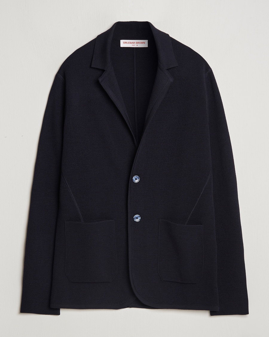 Orlebar Brown Reiner Textured Lightweigt Blazer Night Iris – Blau