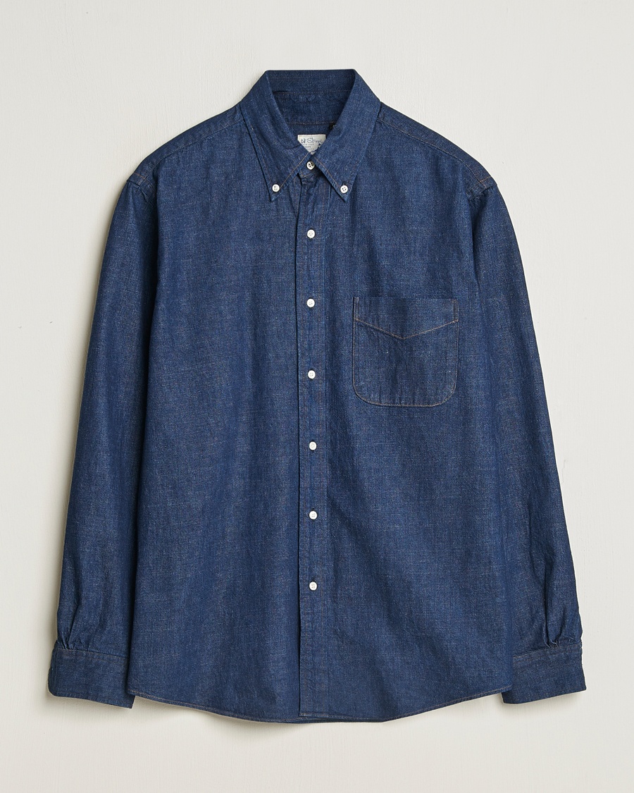 Herren | Jeanshemden | orSlow | Denim Button Down Shirt One Wash