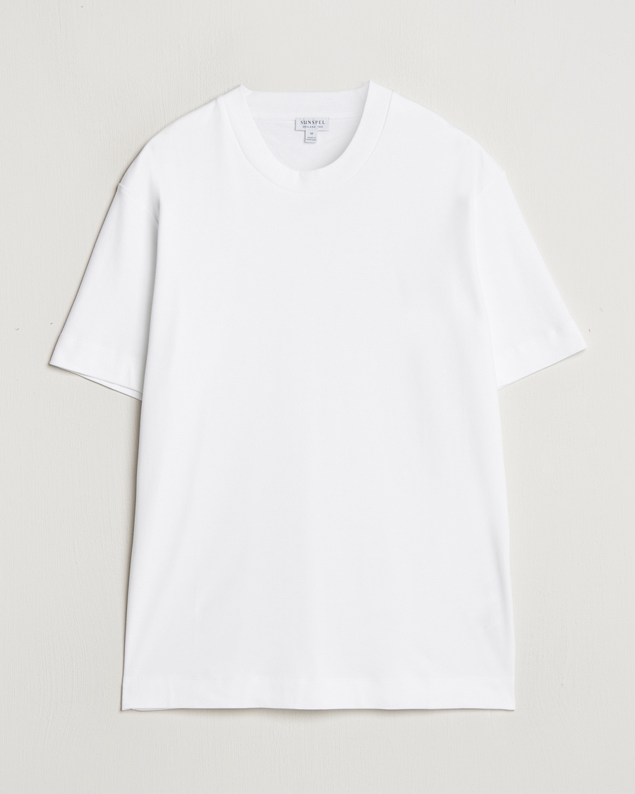Sunspel Heavy Weight Supima Cotton T-Shirt White – Weiß