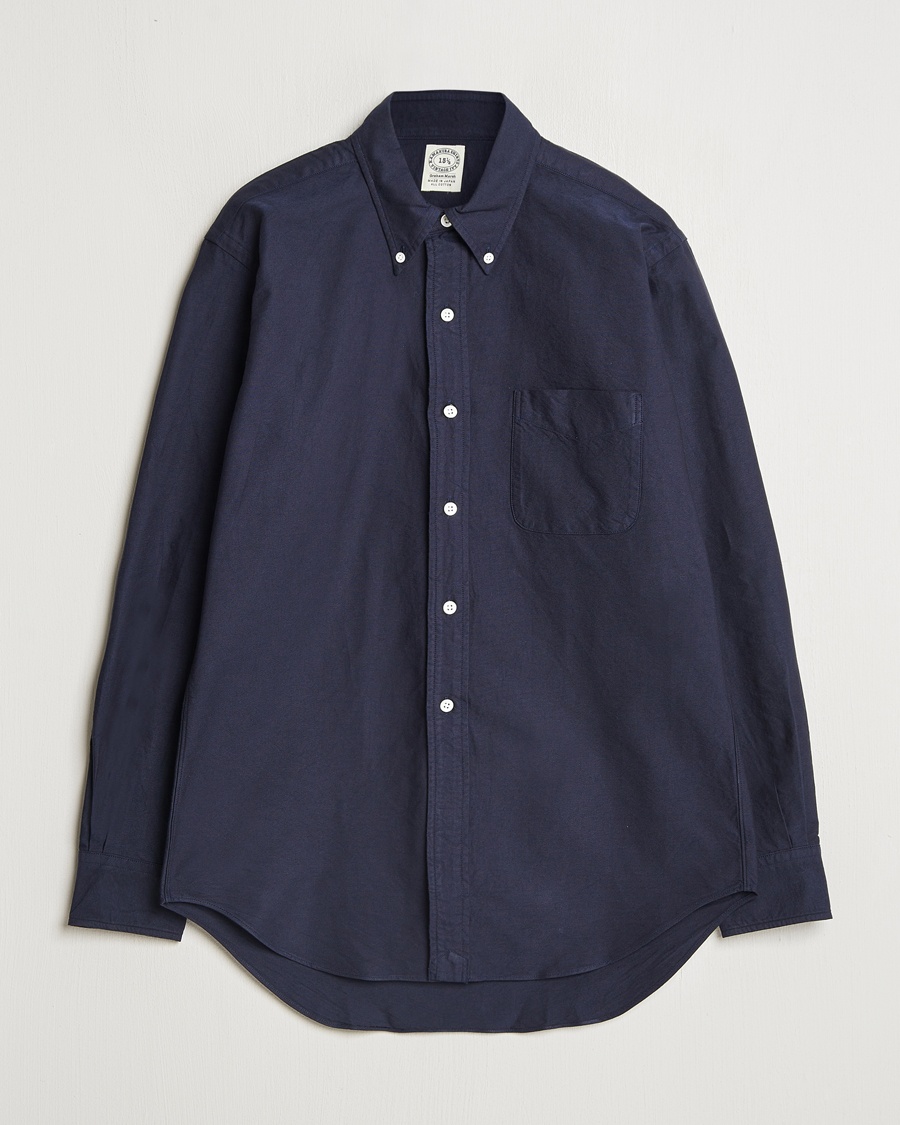 Kamakura Shirts Vintage Ivy Oxford Button Down Shirt Navy – Blau