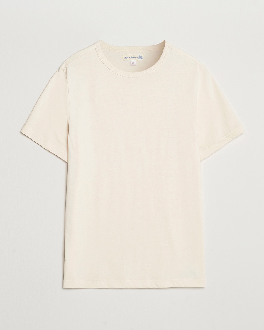 Merz b. Schwanen 1950s Classic Loopwheeled T-shirt Nature – Weiß