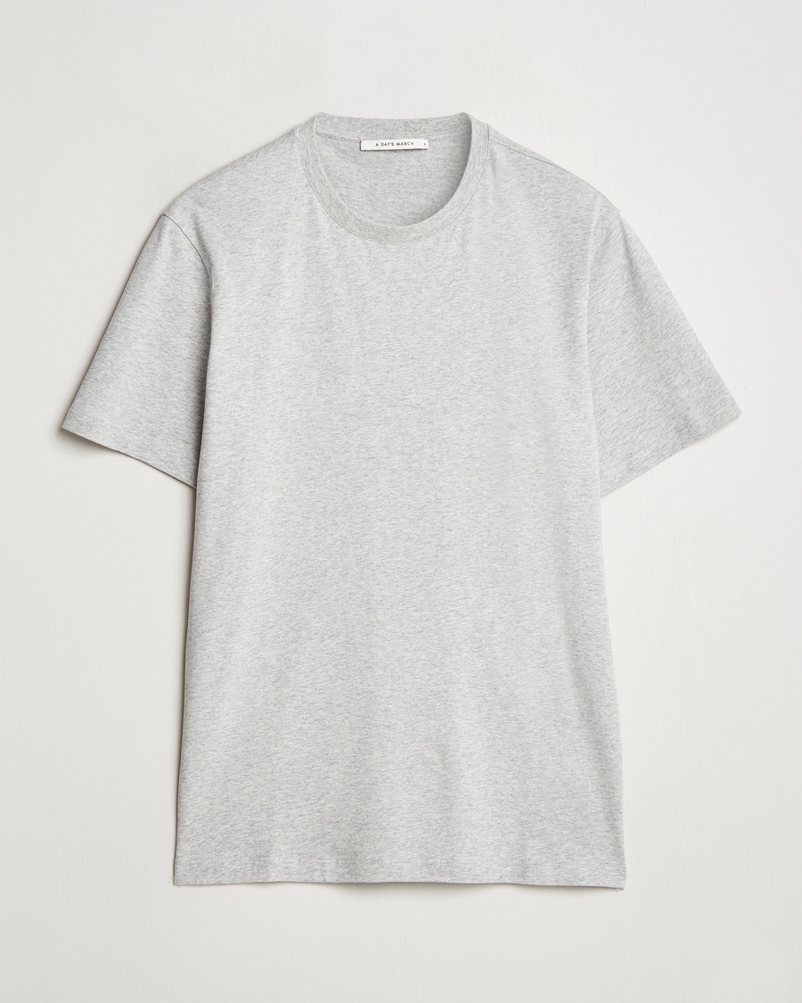 A Day's March Midweight T-Shirt Grey Melange – Grau
