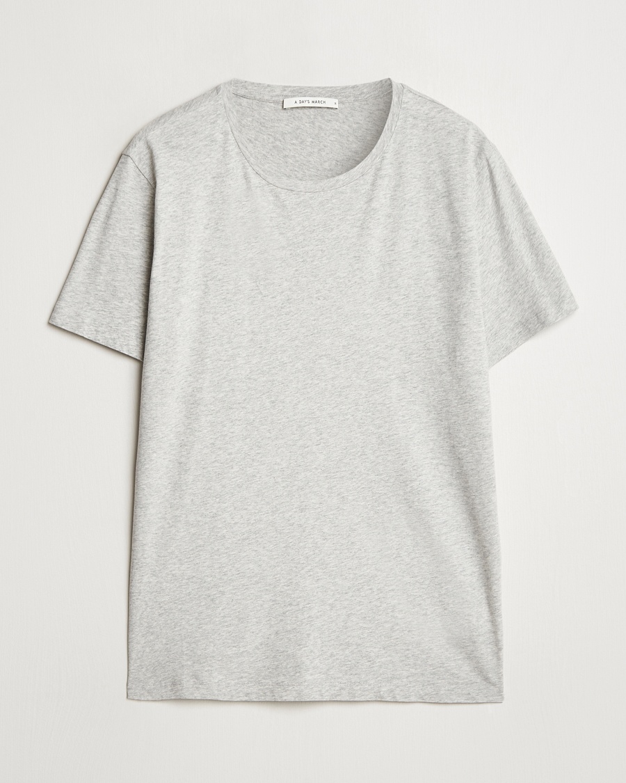 A Day's March Lightweight T-Shirt Grey Melange – Grau