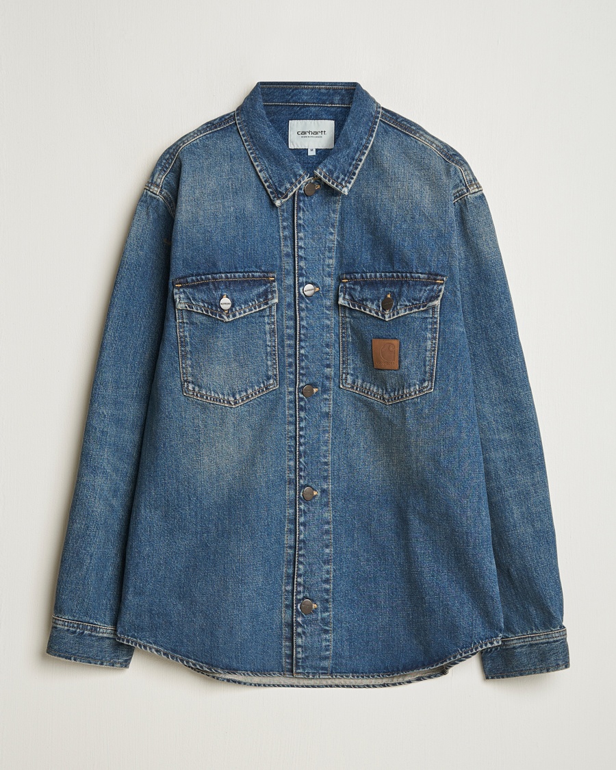 Herren | Hemdjacke | Carhartt WIP | Lincoln Denim Shirt Jacket Blue Worn