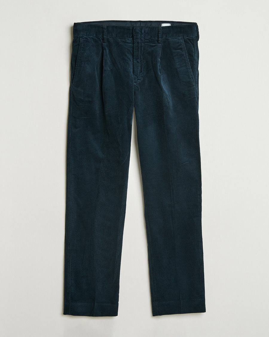Herren | Kleidung | NN07 | Bill Pleated Corduroy Pants Navy Blue