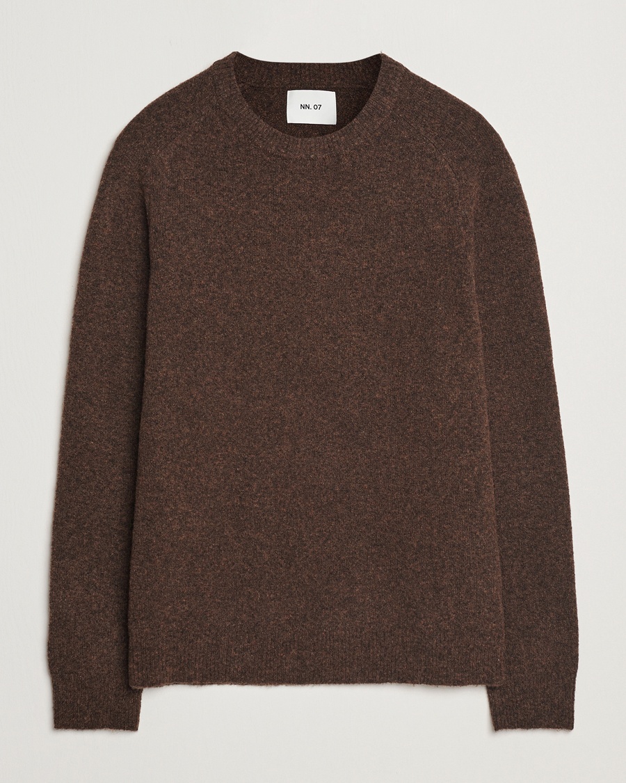Herren | NN07 | NN07 | John Wool Knitted Sweater Demitasse Brown