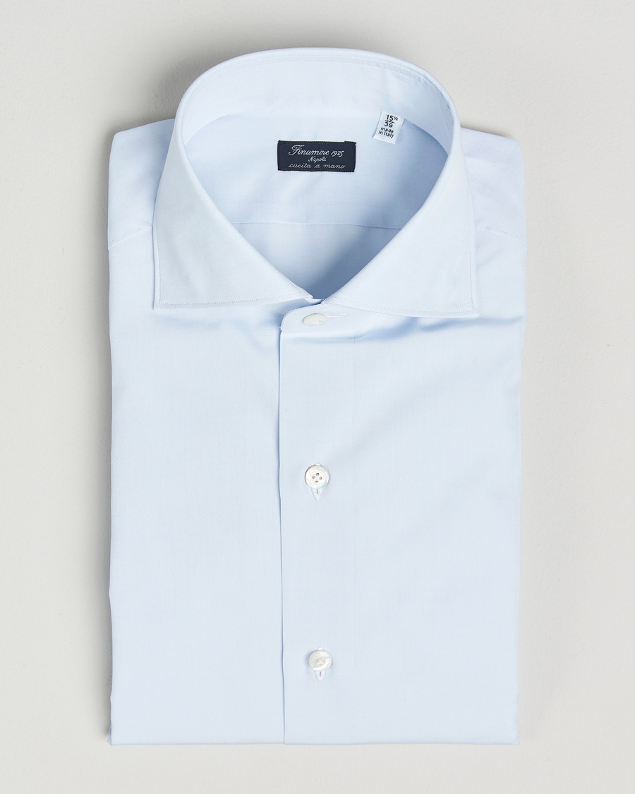 Finamore Napoli Milano Slim Fit Classic Shirt Light Blue – Blau
