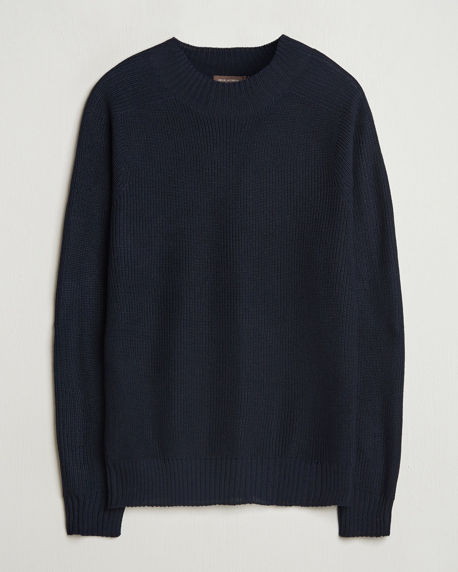 Herren | Kleidung | Oscar Jacobson | Collins Knitted Wool Turtleneck Navy