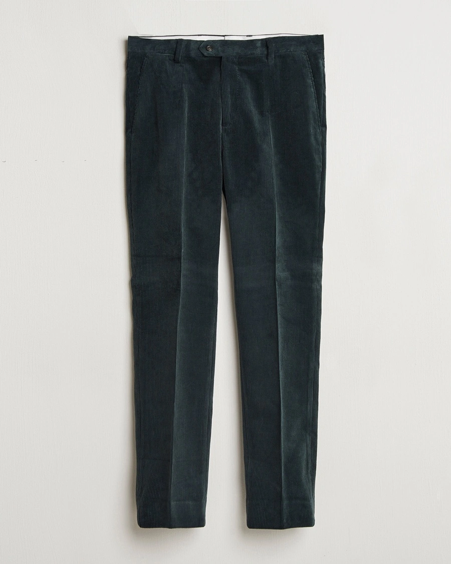 Herren | | GANT | Slim Corduroy Suit Trousers Tartan Green