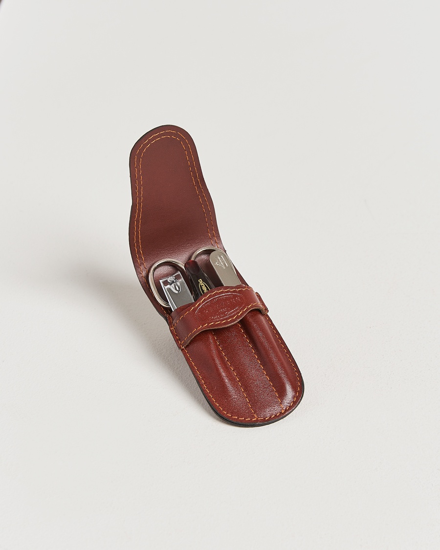 F. Hammann Small Manicure Set Classico Whiskey – Braun