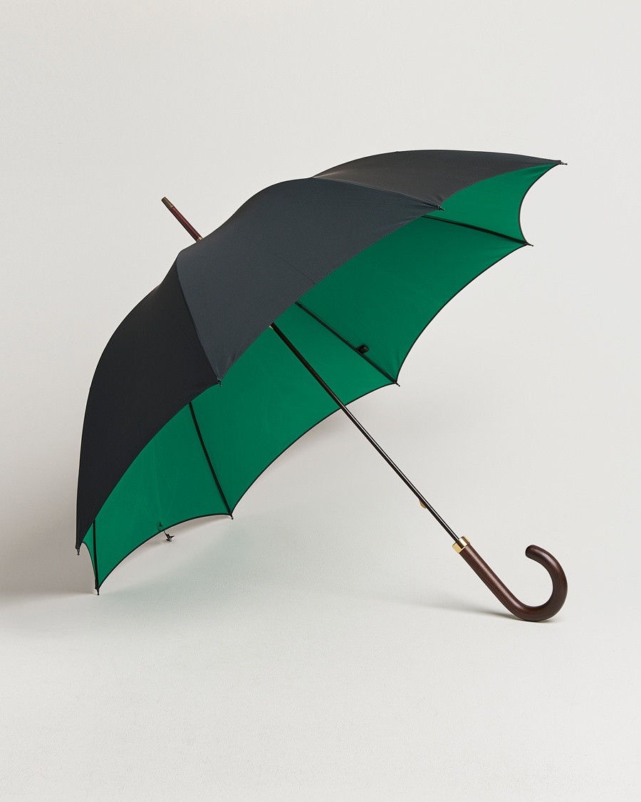 Fox Umbrellas Hardwood Umbrella Black/Green – Grün