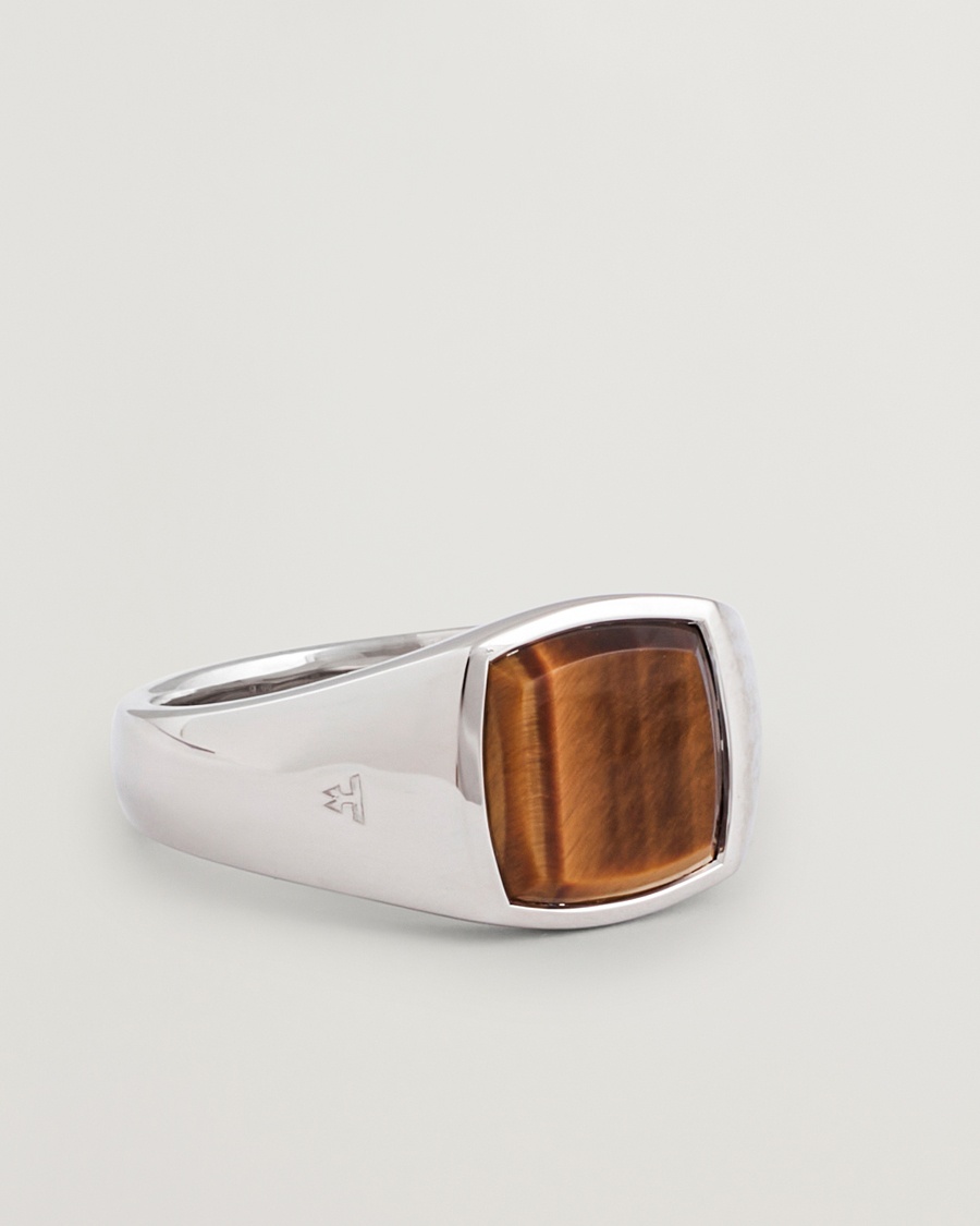 Tom Wood Kay Ring Tiger Eye – Silber
