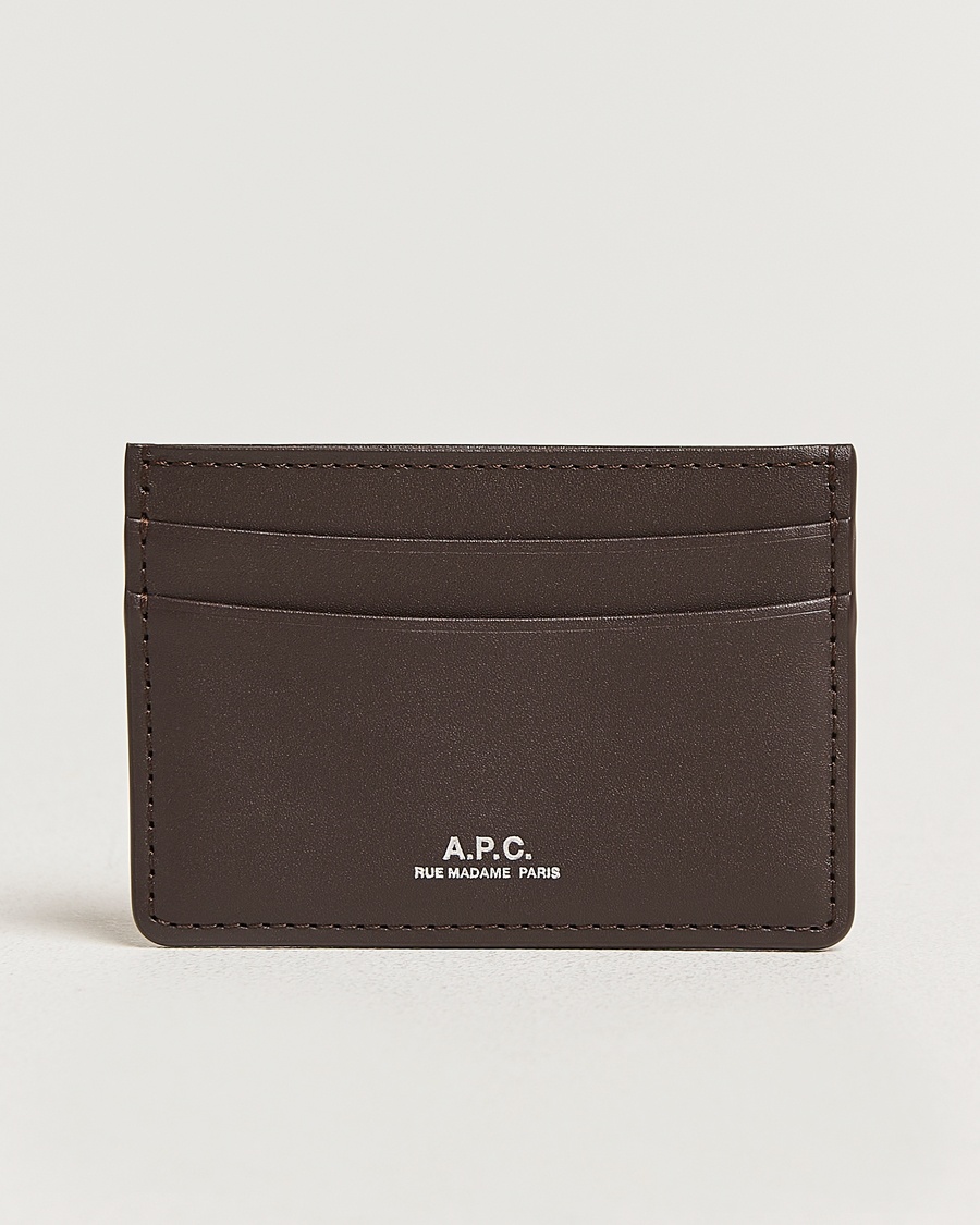 A.P.C.Calf Leather Card HolderDark Brown – Braun