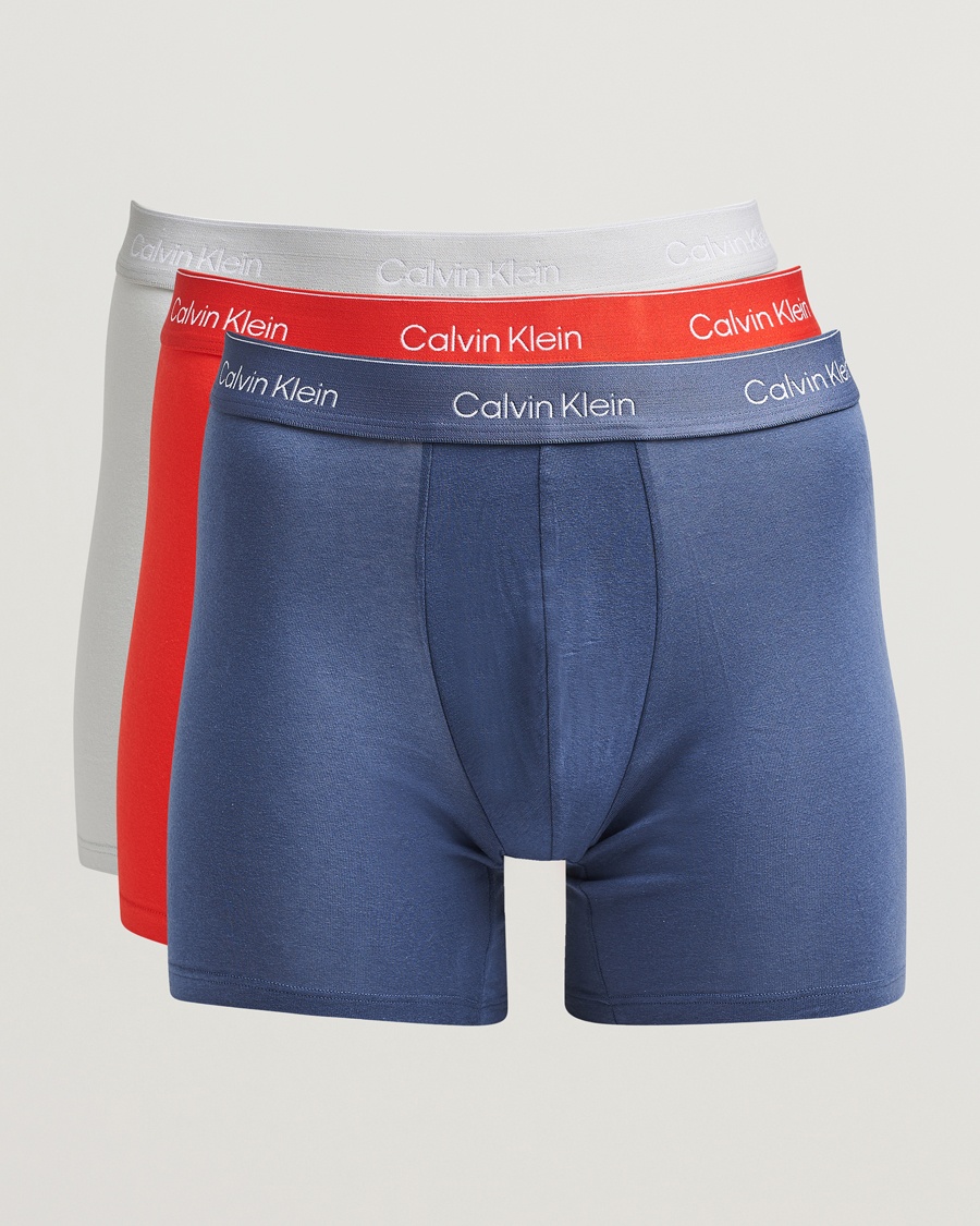 Herren | Kleidung | Calvin Klein | 3-Pack Icon Cotton Stretch Boxer Brief Blue/Grey/Red
