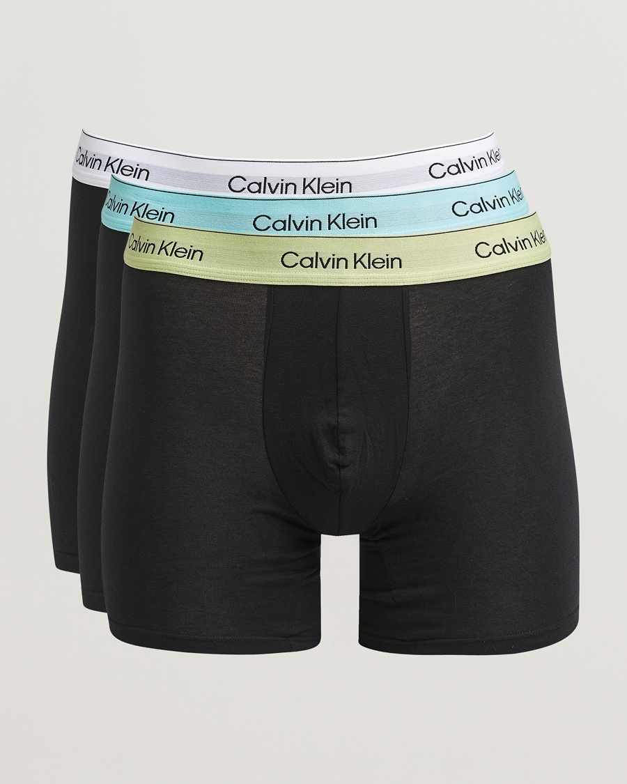 Herren | Kleidung | Calvin Klein | 3-Pack Icon Cotton Stretch Boxer Brief White/Aqua/Green