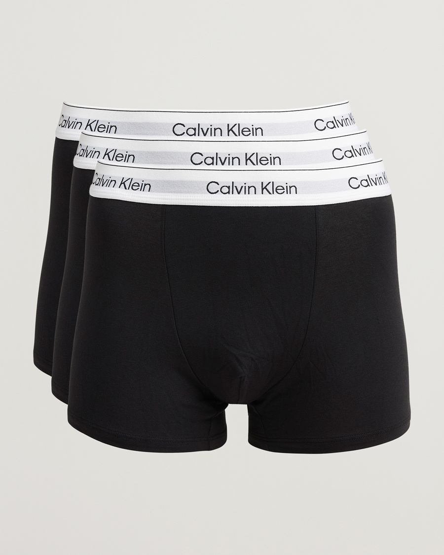 Herren | Kleidung | Calvin Klein | 3-Pack Icon Cotton Stretch Relaxed Trunk Black