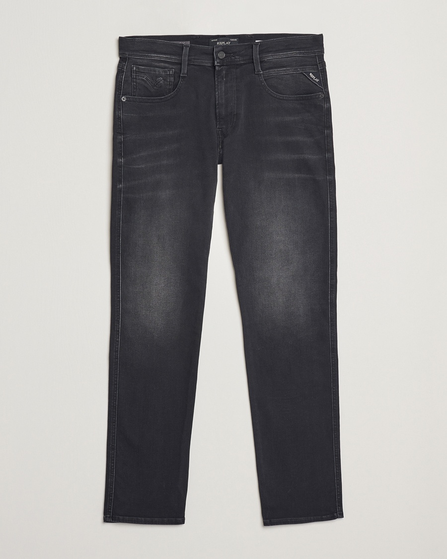 Herren | Jeans | Replay | Anbass Hyperflex Jeans Washed Black