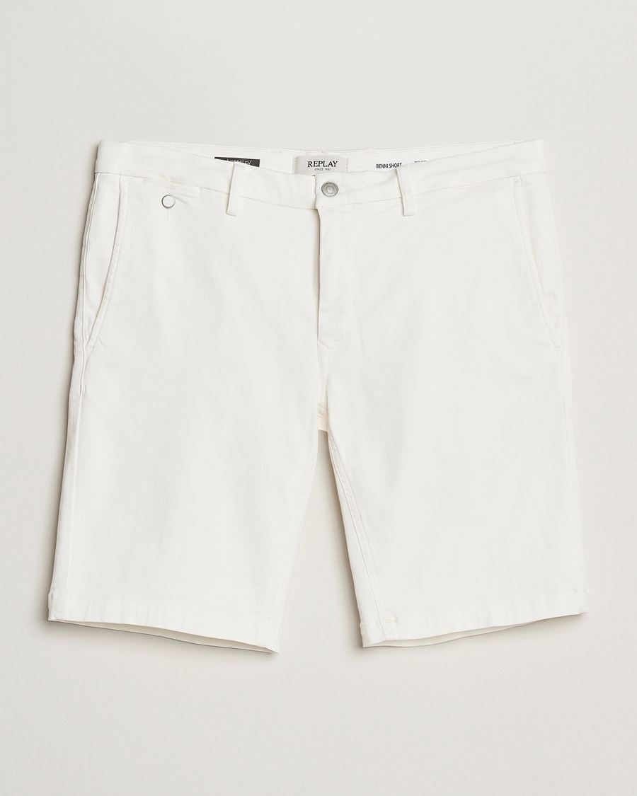 Herren | | Replay | Benni Hyperflex Shorts Natural White