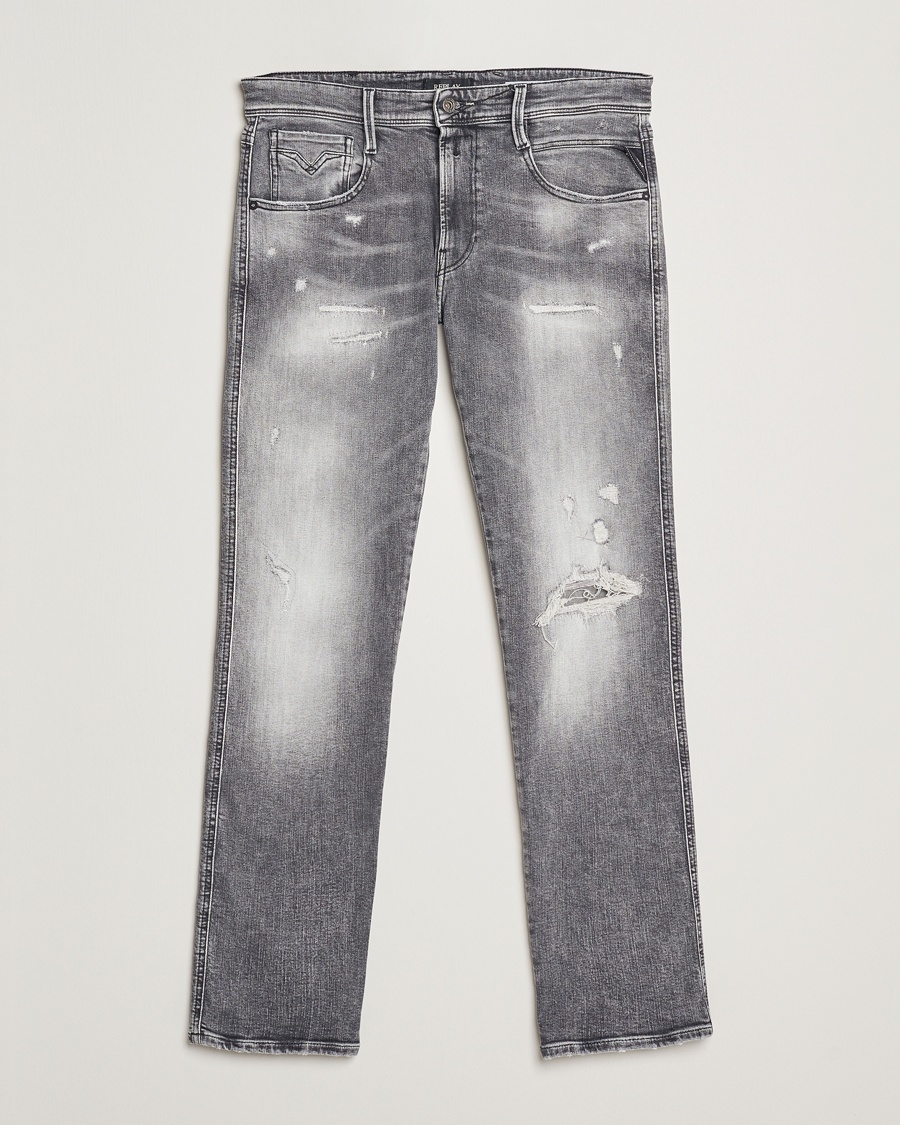 Herren | | Replay | Anbass Powerstretch Distressed Jeans Washed Grey