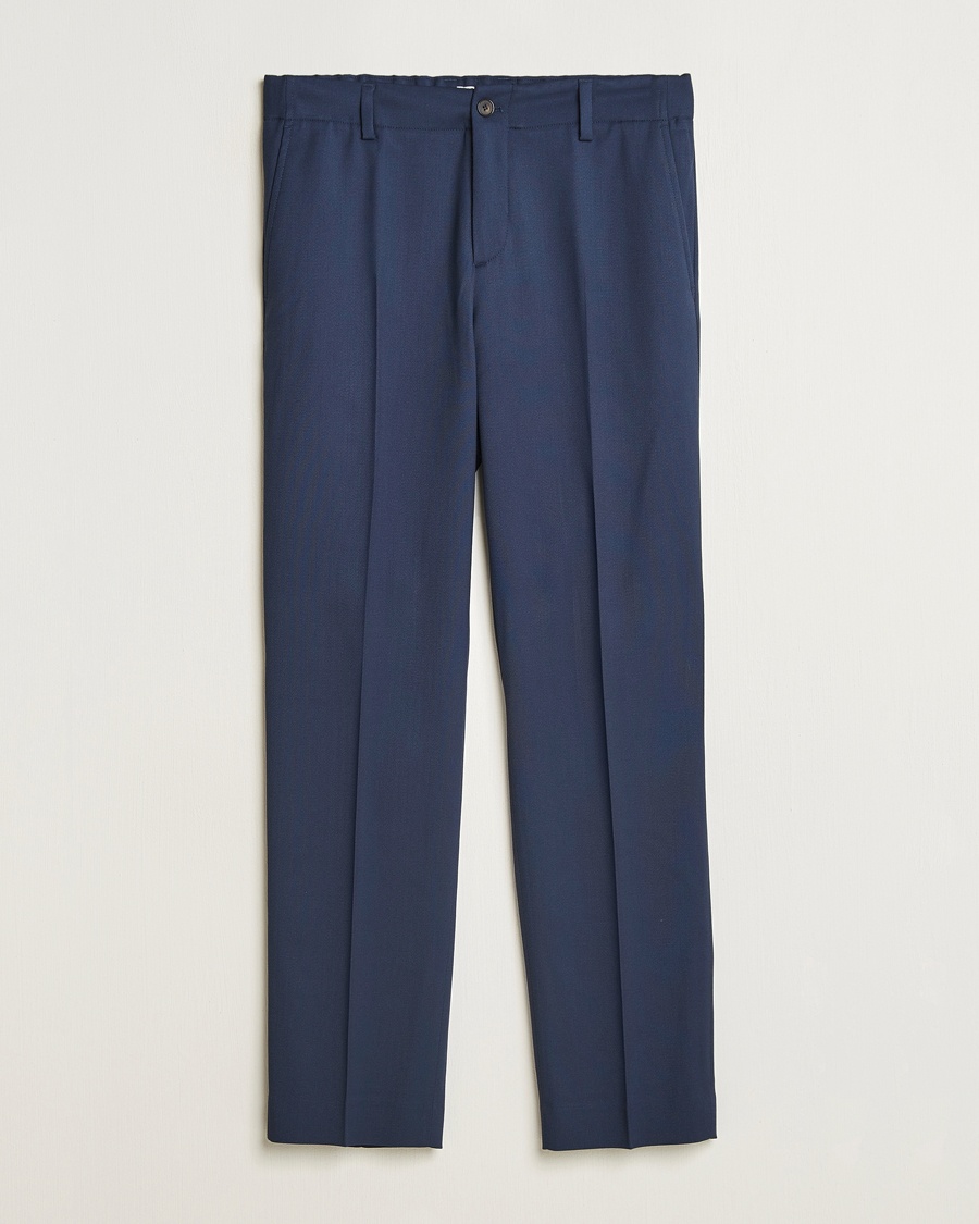 Herren | | Filippa K | Tailored Twill Drawstring Trousers Dusk Blue