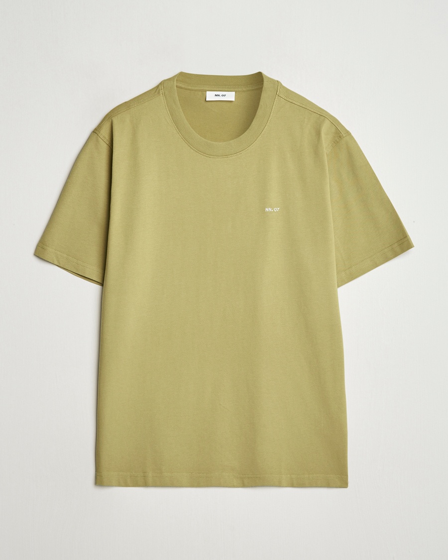 Herren | Treue-Rabatt für Stammkunden | NN07 | Adam Logo Crew Neck T-Shirt Evergreen