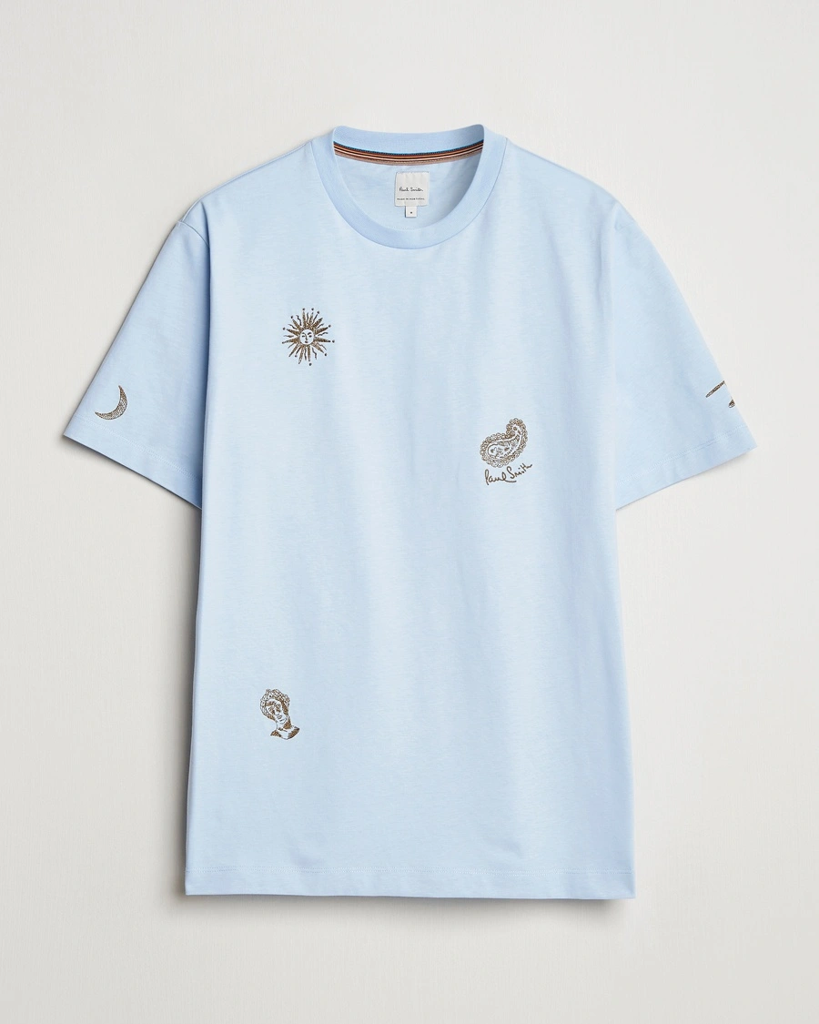 Herren | Treue-Rabatt für Stammkunden | Paul Smith | Embroidered T-Shirt Light Blue