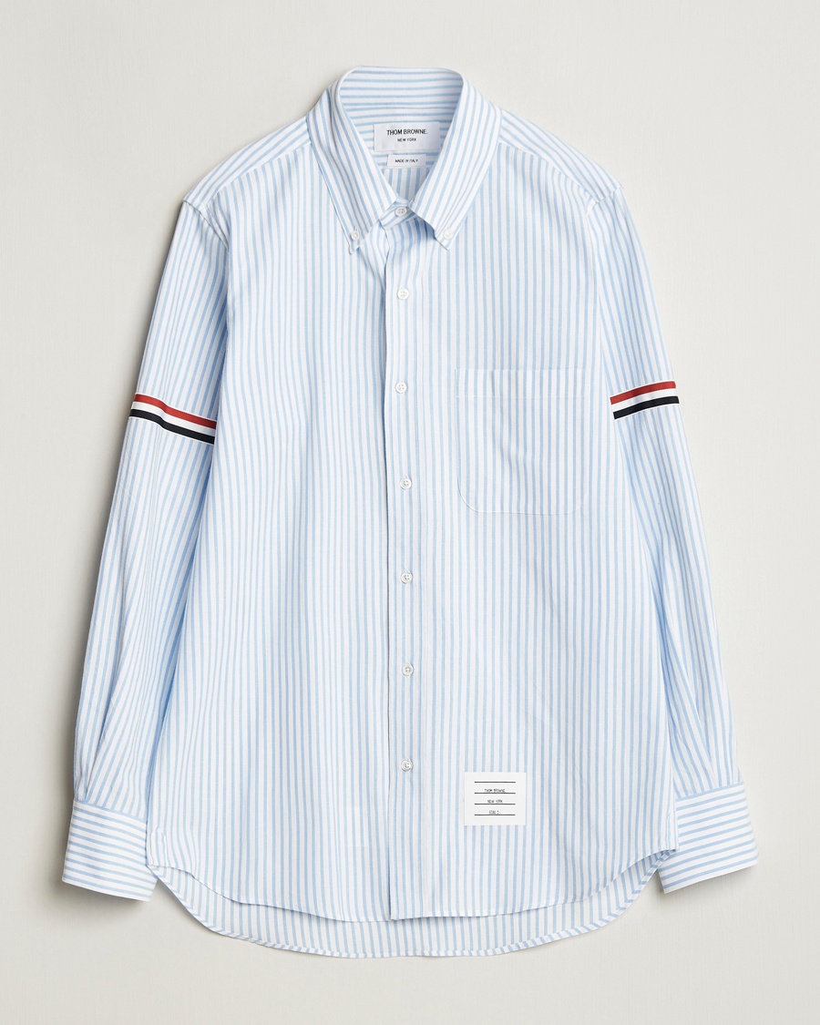 Herren | Freizeithemden | Thom Browne | Uniform Stripe Cotton Shirt Light Blue